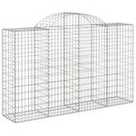 vidaXL Paniers à gabions arqués 12 Pièces 200x50x120/140 cm Fer galvanisé