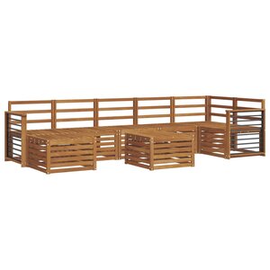 vidaXL Ensemble de canapés d'extérieur 8 pc Naturel
