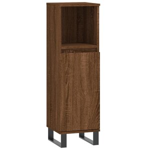 vidaXL Armoire de bain chêne marron 30x30x100 cm bois d'ingénierie