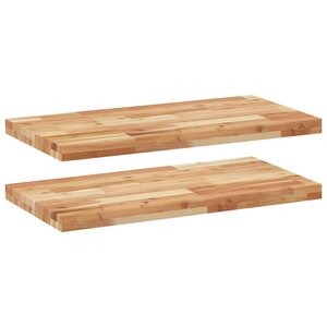 vidaXL Étagères flottantes 2 Pièces 80x40x4 cm acacia massif à l'huile