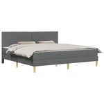 vidaXL Cadre de lit Gris foncé 180 x 200 cm Polyester