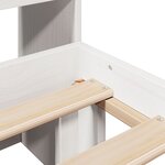 vidaXL Lit bibliothèque sans matelas blanc 120x200 cm bois pin massif
