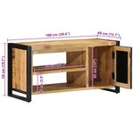 vidaXL Banc à Chaussures Marron Bois de manguier massif