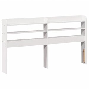 vidaXL Tête de lit avec étagères blanc 160 cm bois massif de pin