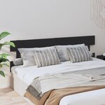 vidaXL Tête de lit Noir 184x3x81 cm Bois massif de pin