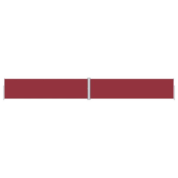 vidaXL Auvent latéral rétractable Rouge 160x1200 cm