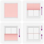 vidaXL Store plissé rose 120x100 cm largeur du tissu 119 4cm polyester