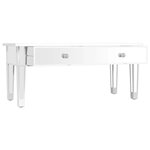 vidaXL Table basse à miroir 106x45x45 cm Bois d'ingénierie et verre