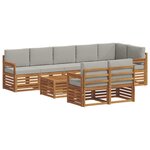 vidaXL Ensembles de canapés avec coussin 9 Pièces Gris Naturel et Clair