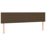 vidaXL Têtes de lit 2 Pièces Marron Foncé 100x5x78/88 cm Tissu