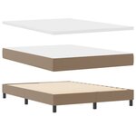 vidaXL Lit à ressorts avec matelas Cappuccino - 140 x 190 cm  simili cuir