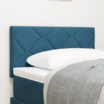 Tête de lit vidaXL Design Blocs Diamants Bleu Foncé 80 cm Velours