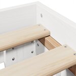 vidaXL Cadre de lit sans matelas blanc 120x200 cm bois de pin massif