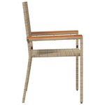 vidaXL Chaises empilables de jardin 2 Pièces Crème  Marron