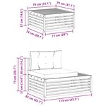 vidaXL 4 Pièces Ensemble de canapés d'extérieur Polyester Blanc