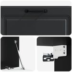 vidaXL Meuble TV mural Noir 98 x 41 x 30 cm Bois d'ingénierie