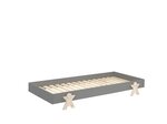 Lit Modulo Smiley Gris Empilable 90x200 L 203 6 x Lg 93 8 x H 27 5 cm