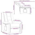 vidaXL Fauteuil inclinable Rouge bordeaux Tissu
