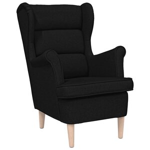vidaXL Fauteuil noir 74x84x100 cm tissu