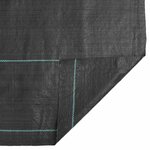 vidaXL Membrane anti-mauvaises herbes noire 1 5 x 100 m PP