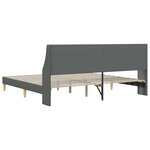 vidaXL Cadre de lit avec tête de lit Gris foncé 180 x 200 cm Velours