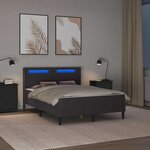 vidaXL Cadre de lit avec matelas Gris 120 x 200 cm Simili cuir