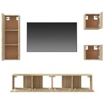 vidaXL Ensemble de meubles TV 5 Pièces Chêne sonoma Bois d'ingénierie