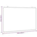 vidaXL Tableau blanc magnétique 100x60x1 7 cm aluminium