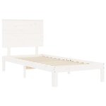 vidaXL Cadre de lit sans matelas blanc 90x200 cm bois de pin massif