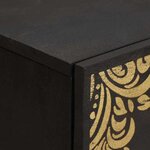 vidaXL Buffet 2 Pièces Noir 60 x 33 x 75 cm Bois de mangue massif