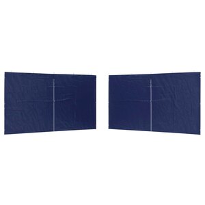 vidaXL Mur de tente de fête 2 pièces 400 x 195 cm Bleu PE et acier