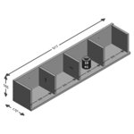 Fmd étagère murale avec 4 compartiments 92x17x16 5 cm chêne