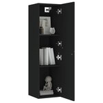vidaXL Meuble TV Noir 30 5x30x110 cm Bois d’ingénierie