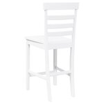 VidaXL Tabourets de bar 2 Pièces blanc bois massif d'hévéa