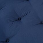 vidaXL Pouffe Indigo Tissu (100  coton) 70 x 70 x 36 cm Pouffe Indigo