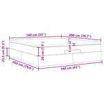 VidaXL Cadre de lit ottoman avec matelas crème 160x200 cm tissu