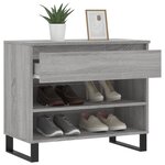 vidaXL Armoire à chaussures Gris béton 70x36x60 cm Bois d'ingénierie