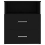 vidaXL Table de chevet Noir 50x32x60 cm