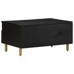 vidaXL Table basse noir 80x54x40 cm bois d'ingénierie