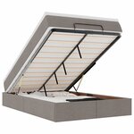 vidaXL Cadre de lit ottoman avec matelas taupe 120x200 cm tissu