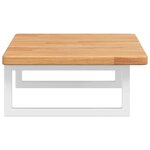 vidaXL Étagère de vasque murale acier et bois de chêne massif