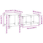 vidaXL Tables basses gigognes 2 Pièces dessus en verre noir acier