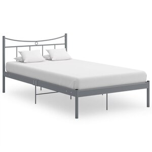 vidaXL Cadre de lit sans matelas gris métal 120x200 cm
