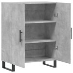 vidaXL Buffet gris béton 69 5x34x90 cm bois d'ingénierie