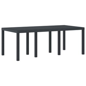 vidaXL Table de jardin pour repas Anthracite 200 x 100 x 73 cm