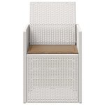 vidaXL Chaises de jardin salle à manger 2 Pièces Blanc et taupe PP