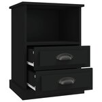 vidaXL Tables de chevet 2 Pièces noir 43x36x60 cm