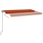 vidaXL Auvent rétractable automatique 450x350 cm Orange et marron