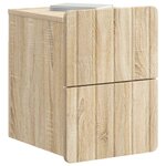 vidaXL Cabinet de chevet mural 2 Pièces Chêne Sonoma 33 x 34 5 x 43 cm