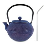 Théière en fonte Song 1 2 L + 4 pailles en inox